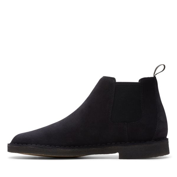 Clarks Mens Desert Chelsea Chelsea Boots Black | UK-6152470